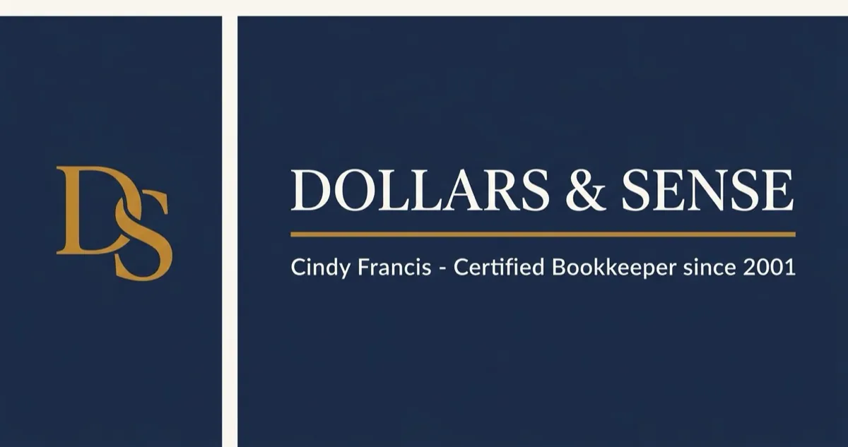 Dollars & Sense Bookkeeping banner ad, Cindy Francis
